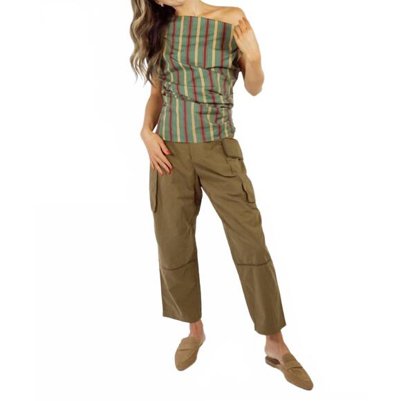NEW MARIA CHER ness isa cargo pants in brown